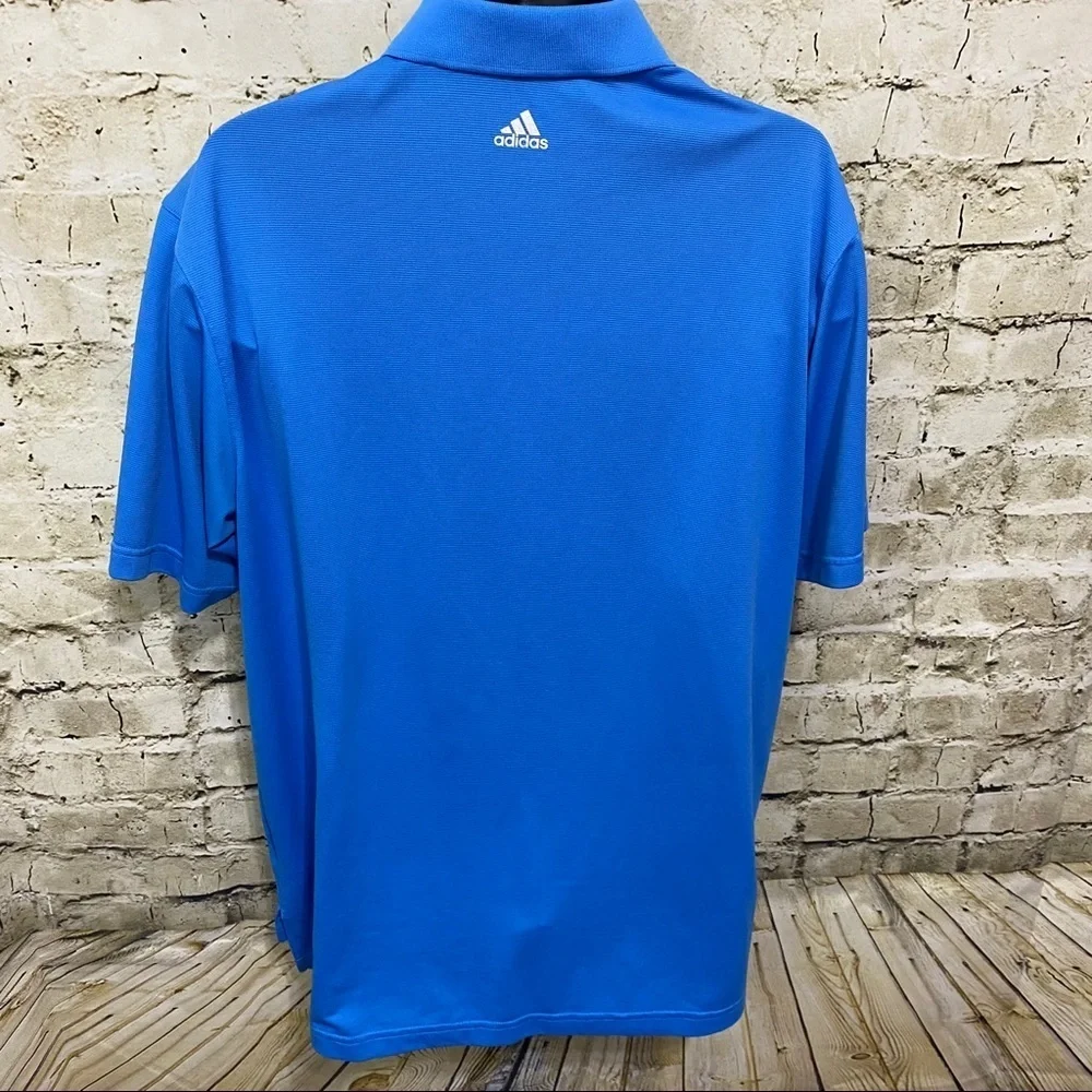 Adidas Climalite Blue Golf Short Sleeve Polo Shirt